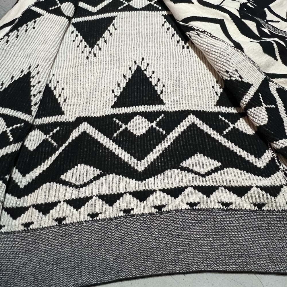 St. John's Bay Women's Aztec Tribal Print Open Front Long Cardigan Sweater - Picture 2 of 8
